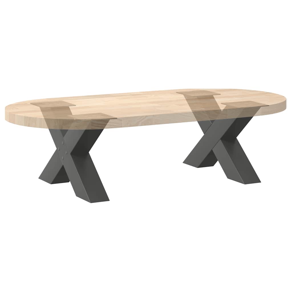 2 db antracit acél dohányzóasztal lábak x-alakú 50x(30-31) cm