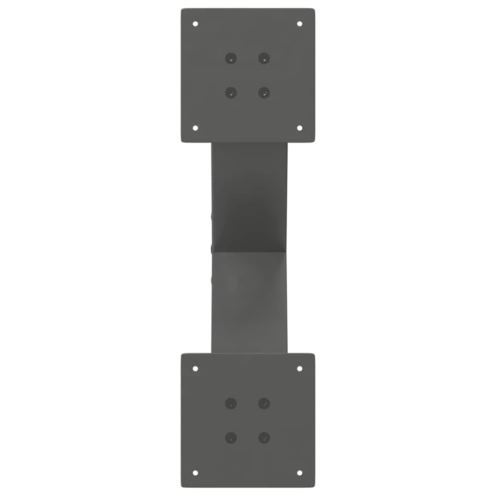 2 db antracit acél dohányzóasztal lábak x-alakú 60x(30-31) cm