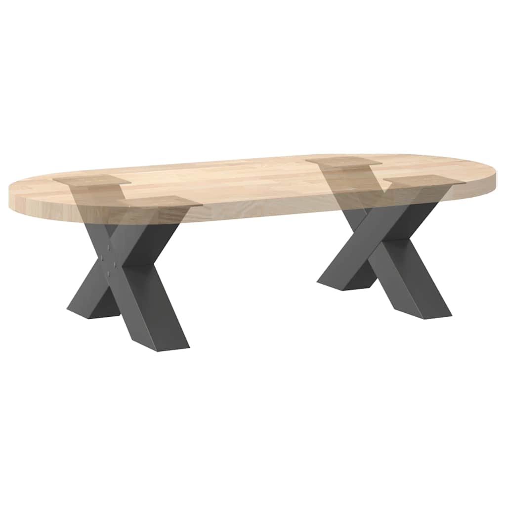 2 db antracit acél dohányzóasztal lábak x-alakú 60x(30-31) cm