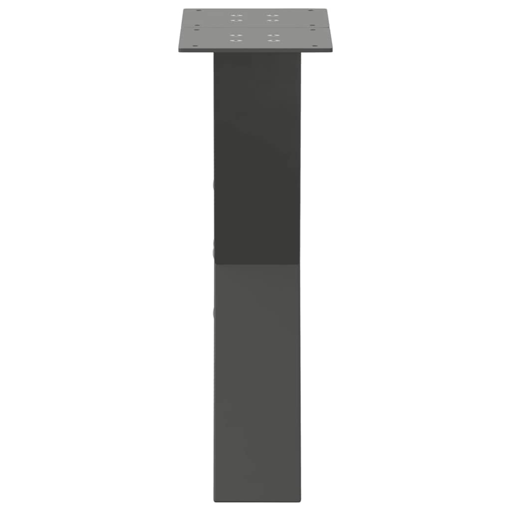 2 db antracit acél dohányzóasztal lábak x-alakú 38x(42-43) cm