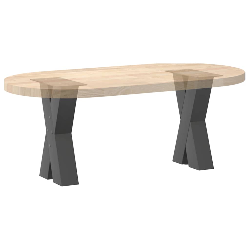 2 db antracit acél dohányzóasztal lábak x-alakú 38x(42-43) cm