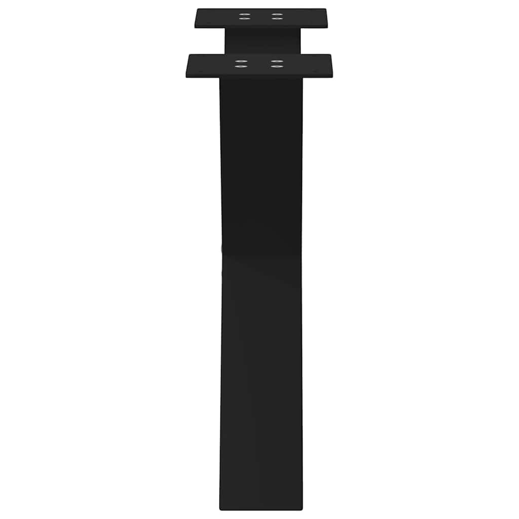 2 db acél fekete dohányzóasztal lábak x-alakú 50x(42-43) cm