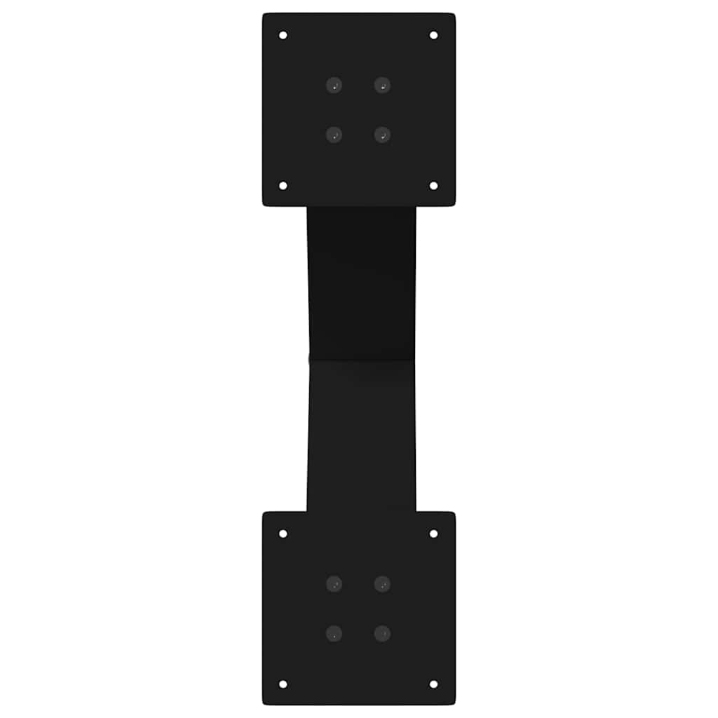 2 db acél fekete dohányzóasztal lábak x-alakú 50x(42-43) cm