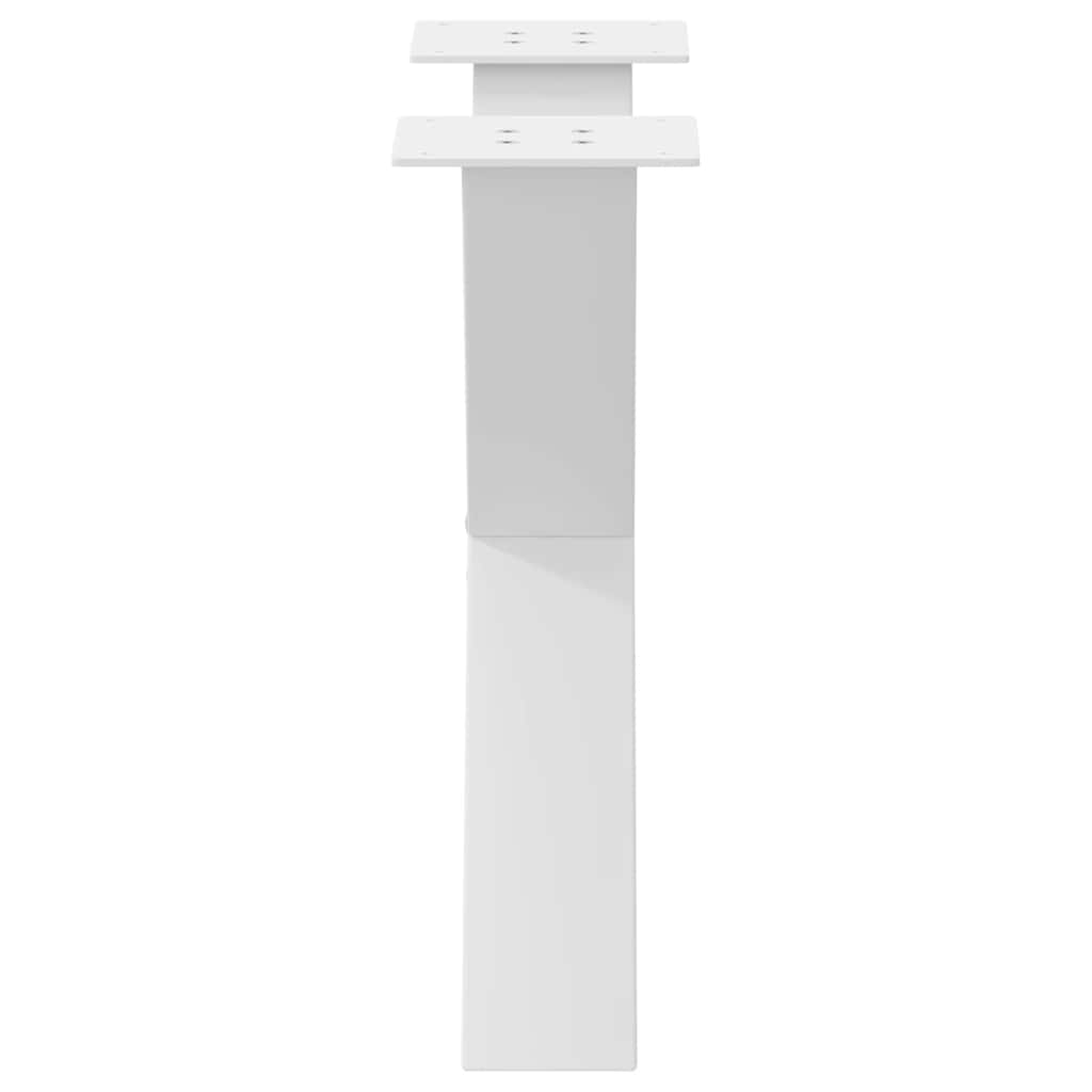 2 db fehér acél dohányzóasztal lábak x-alakú 50x(42-43) cm