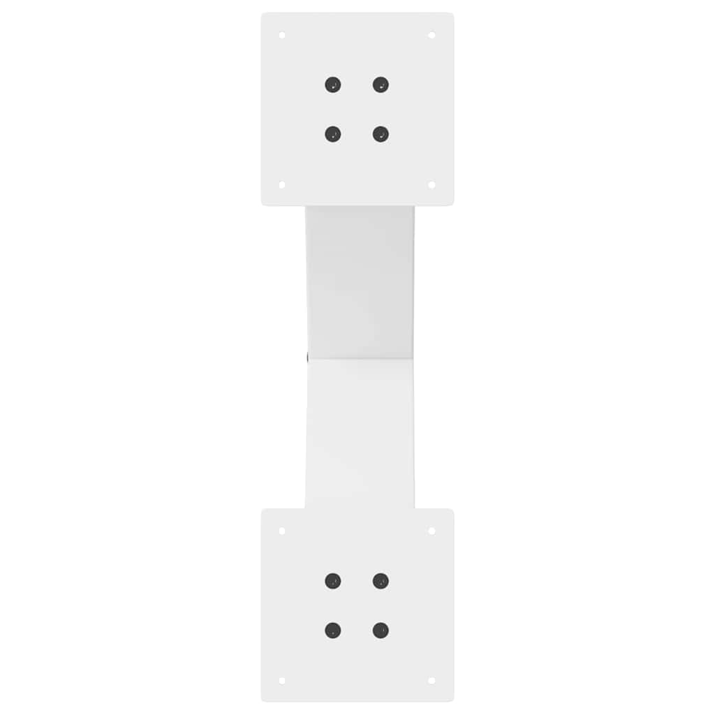 2 db fehér acél dohányzóasztal lábak x-alakú 50x(42-43) cm
