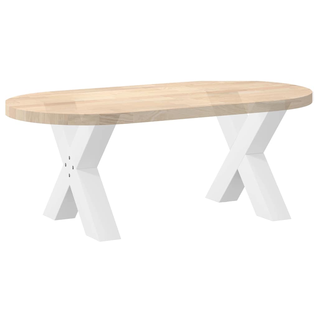 2 db fehér acél dohányzóasztal lábak x-alakú 50x(42-43) cm