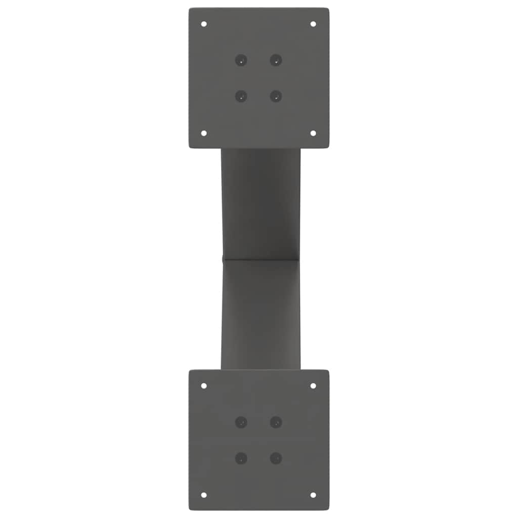 2 db antracit acél dohányzóasztal lábak x-alakú 50x(42-43) cm