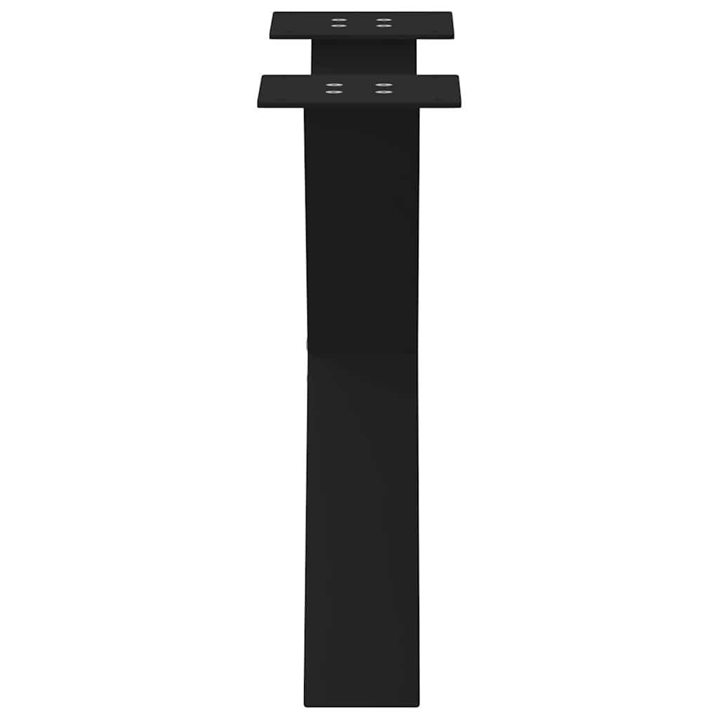 2 db acél fekete dohányzóasztal lábak x-alakú 60x(42-43) cm