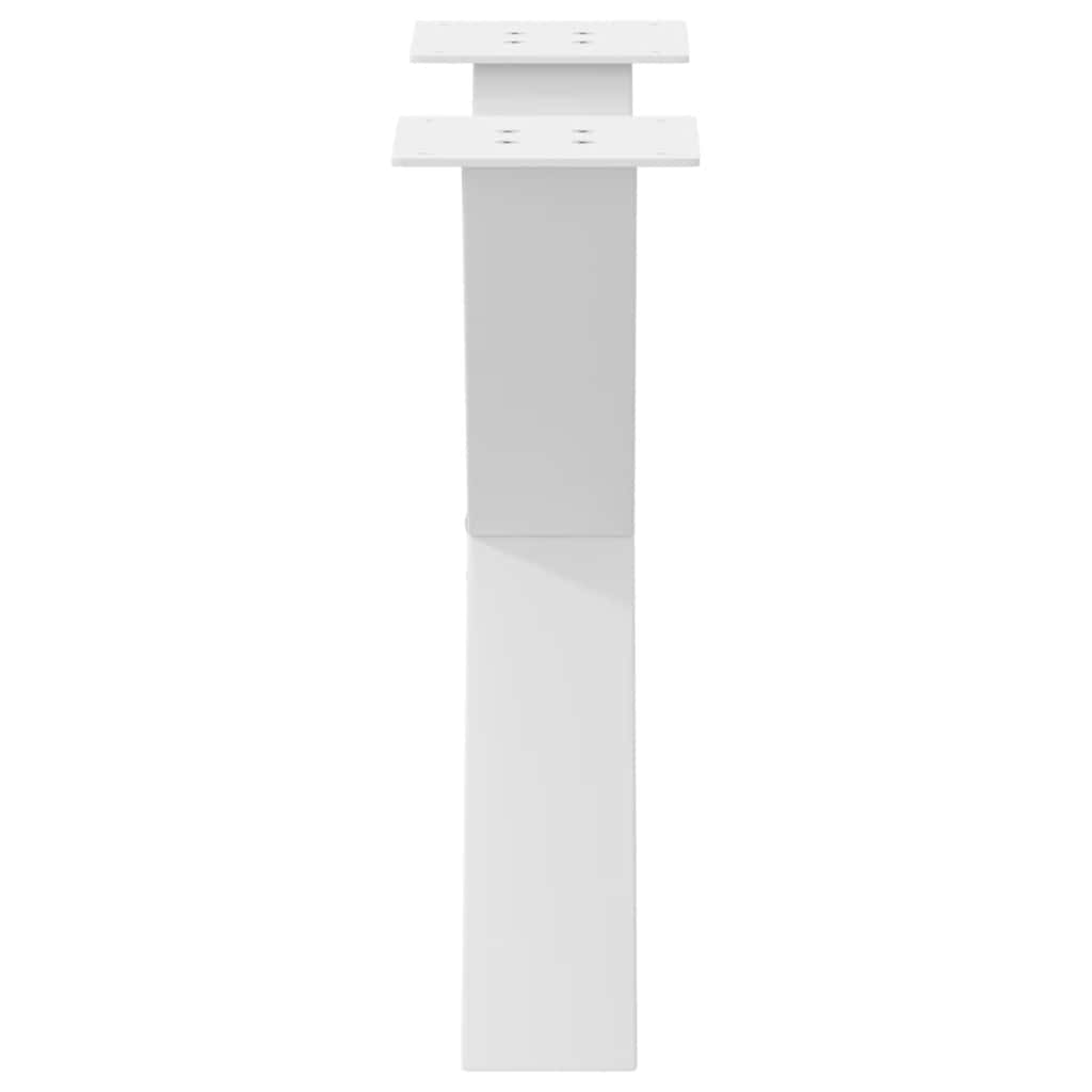 2 db fehér acél dohányzóasztal lábak x-alakú 60x(42-43) cm