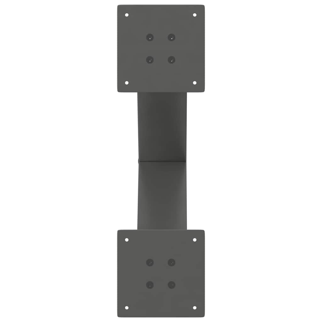 2 db antracit acél dohányzóasztal lábak x-alakú 60x(42-43) cm