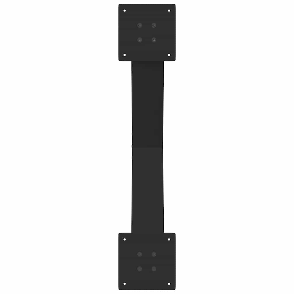 2 db acél fekete dohányzóasztal lábak x-alakú 70x(42-43) cm