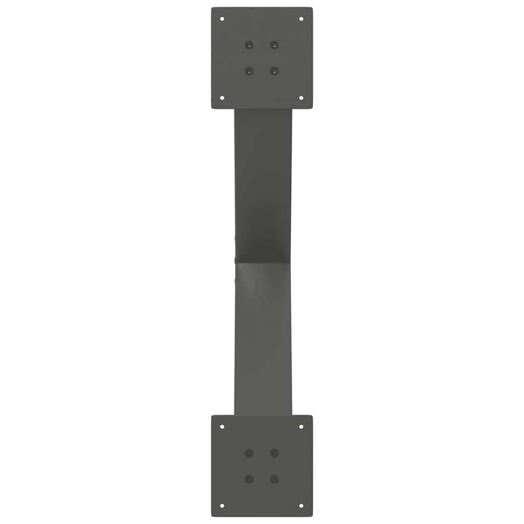 2 db antracit acél dohányzóasztal lábak x-alakú 70x(42-43) cm