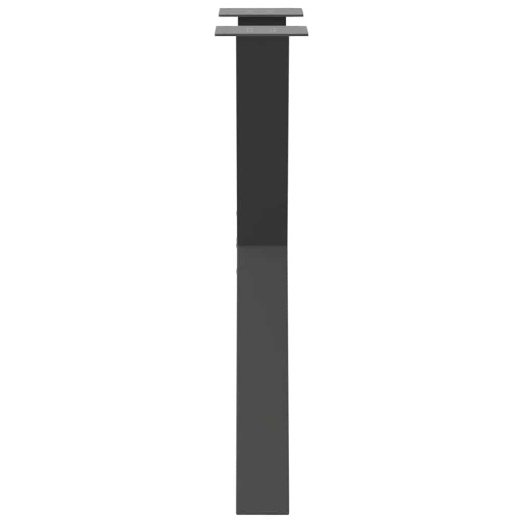 2 db antracit acél étkezőasztal lábak x-alakú 60x(72-73) cm