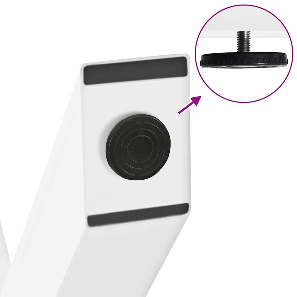 3 db fehér acél étkezőasztal lábak x-alakú 80x(72-73) cm