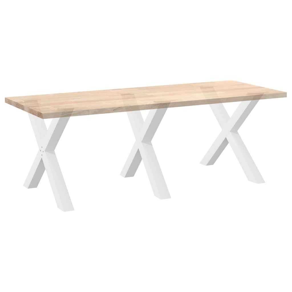 3 db fehér acél étkezőasztal lábak x-alakú 90x(72-73) cm