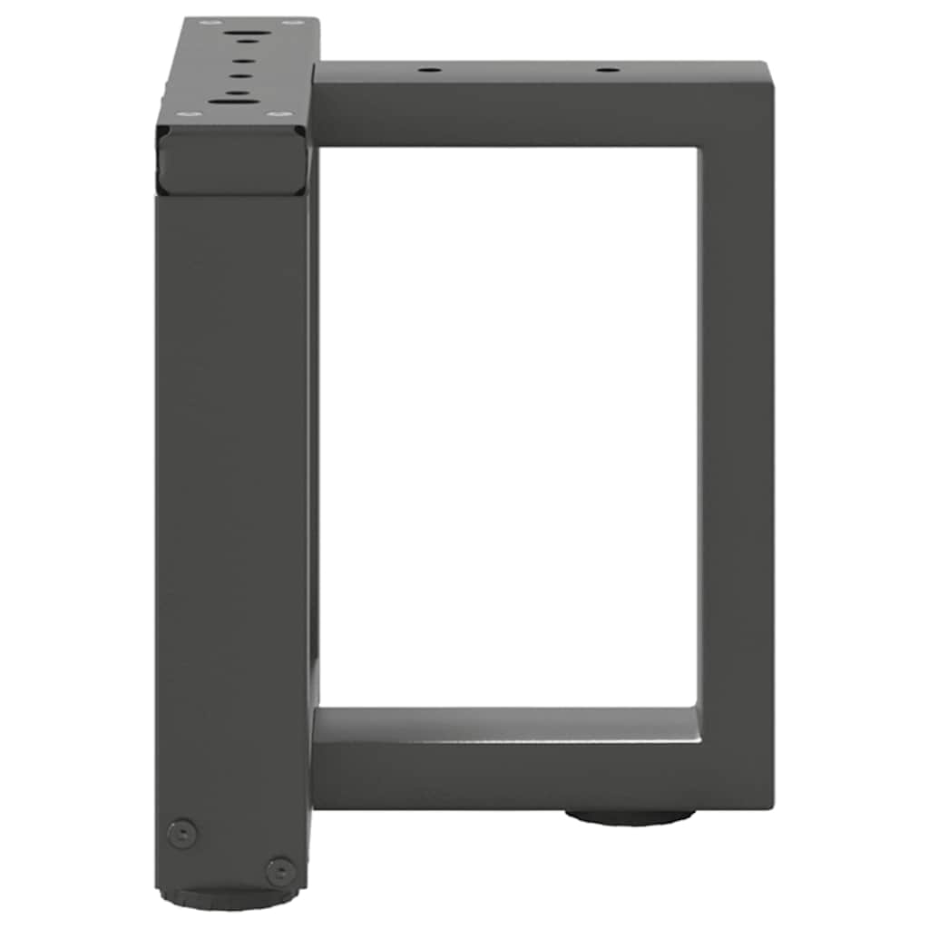 2 db antracit acél dohányzóasztal lábak t-alakú 30x25x(30-31)cm