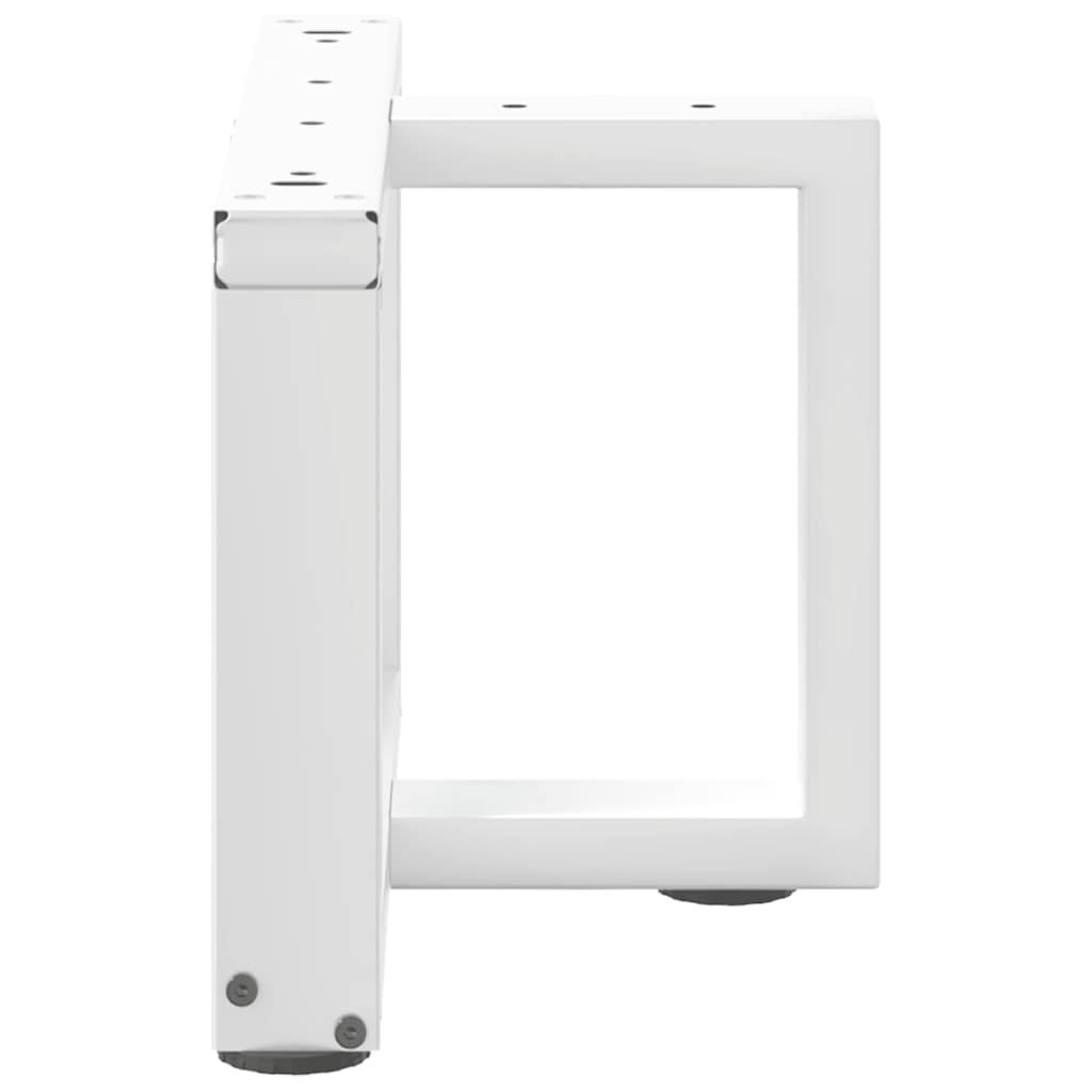 2 db fehér acél dohányzóasztal lábak t-alakú 40x25x(30-31) cm