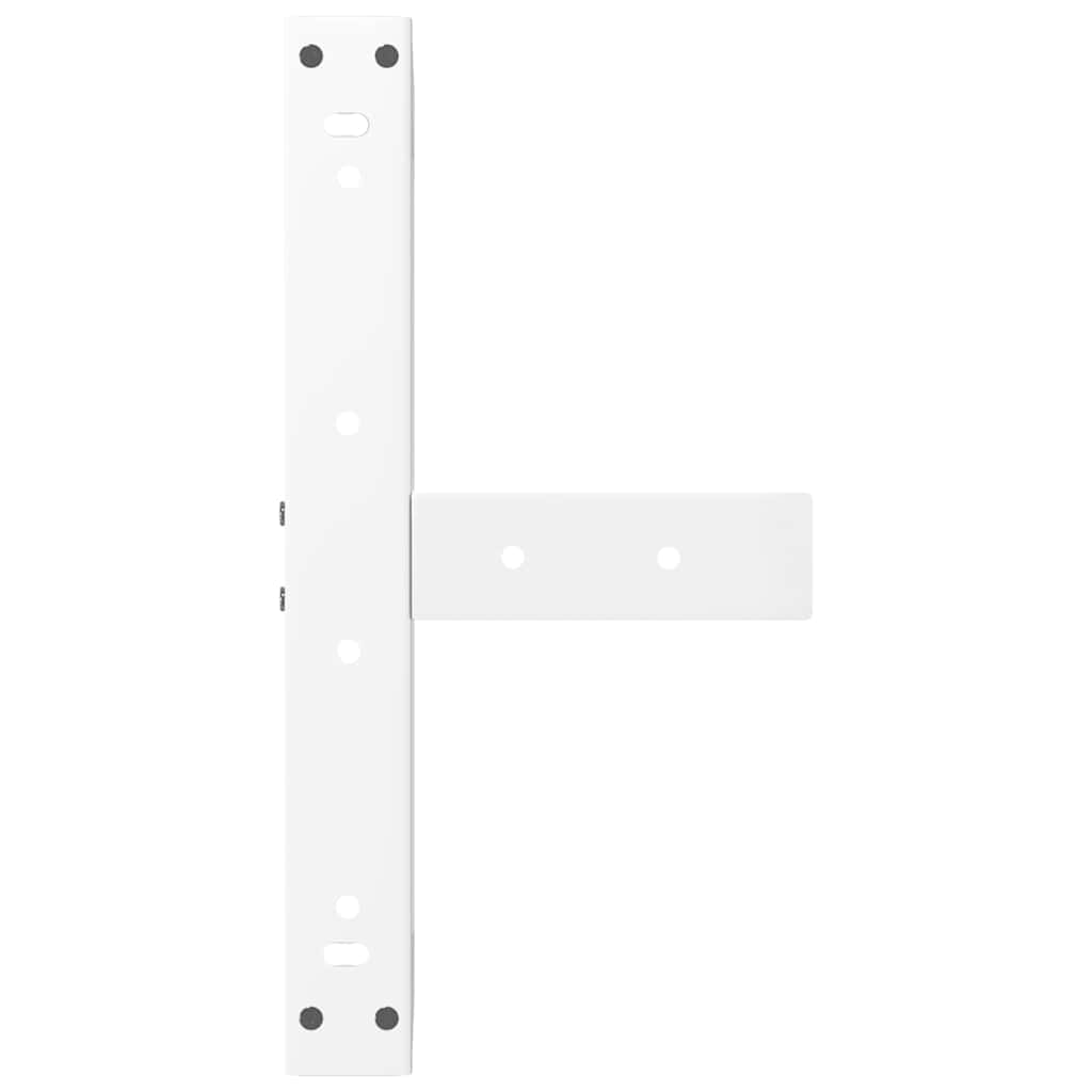 2 db fehér acél dohányzóasztal lábak t-alakú 40x25x(30-31) cm