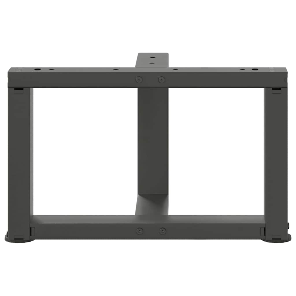 2 db antracit acél dohányzóasztal lábak t-alakú 40x25x(30-31)cm