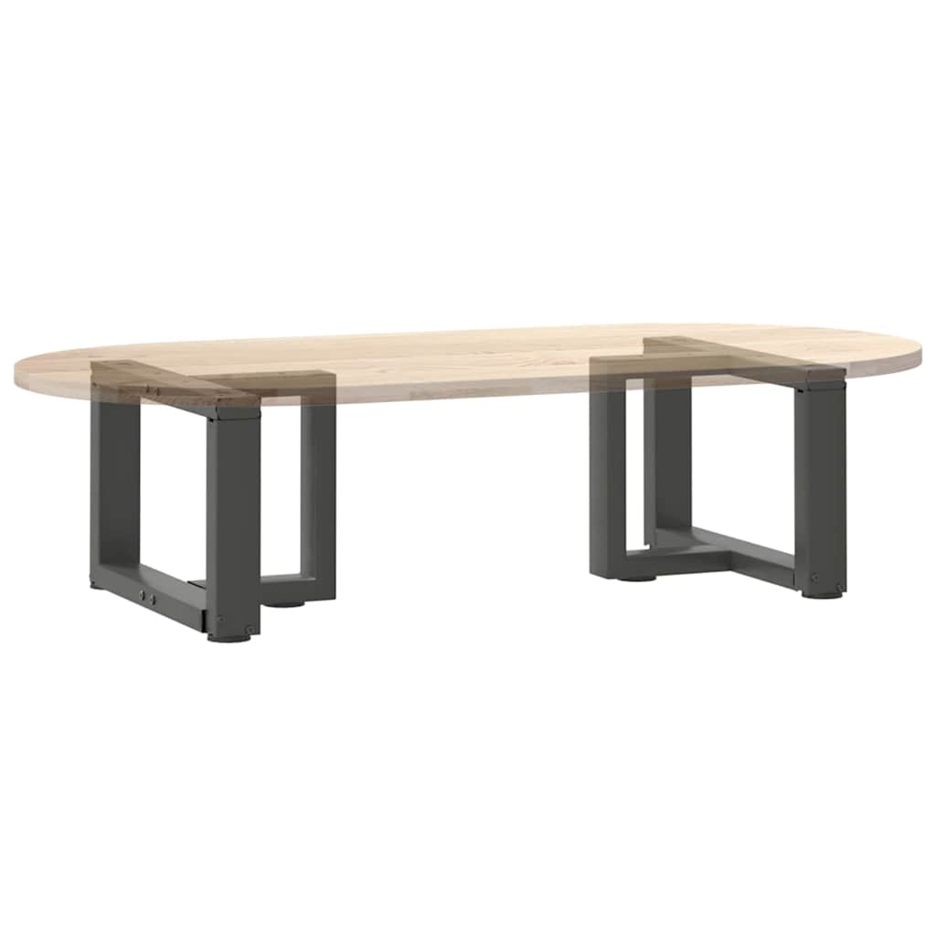 2 db antracit acél dohányzóasztal lábak t-alakú 40x25x(30-31)cm