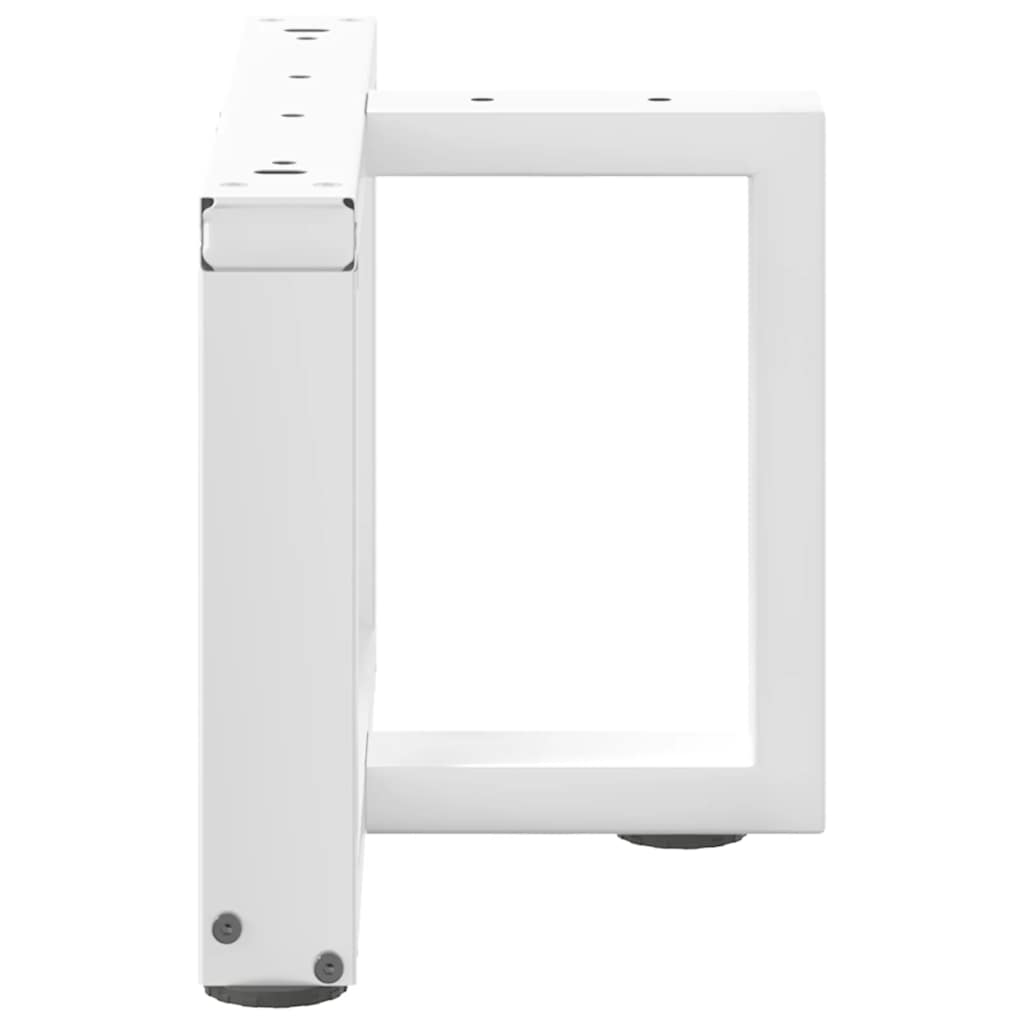 2 db fehér acél dohányzóasztal lábak t-alakú 50x25x(30-31) cm