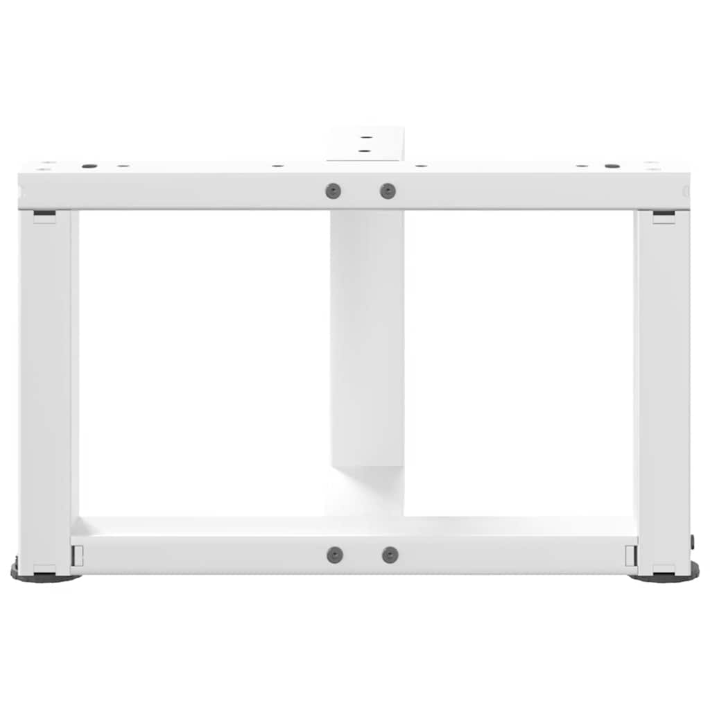 2 db fehér acél dohányzóasztal lábak t-alakú 50x25x(30-31) cm