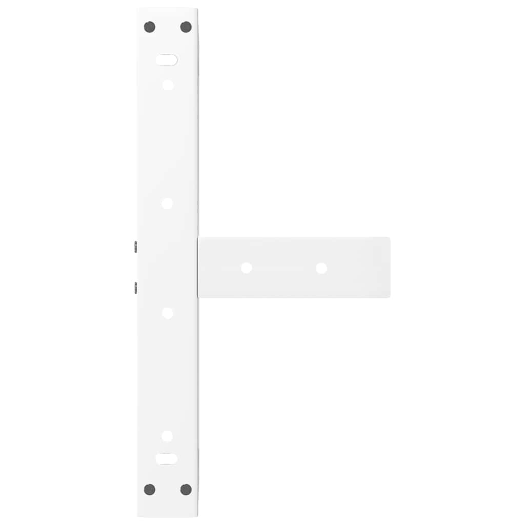 2 db fehér acél dohányzóasztal lábak t-alakú 50x25x(30-31) cm