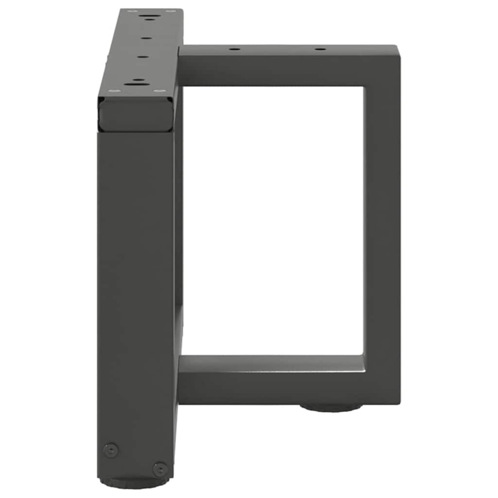 2 db antracit acél dohányzóasztal lábak t-alakú 50x25x(30-31)cm