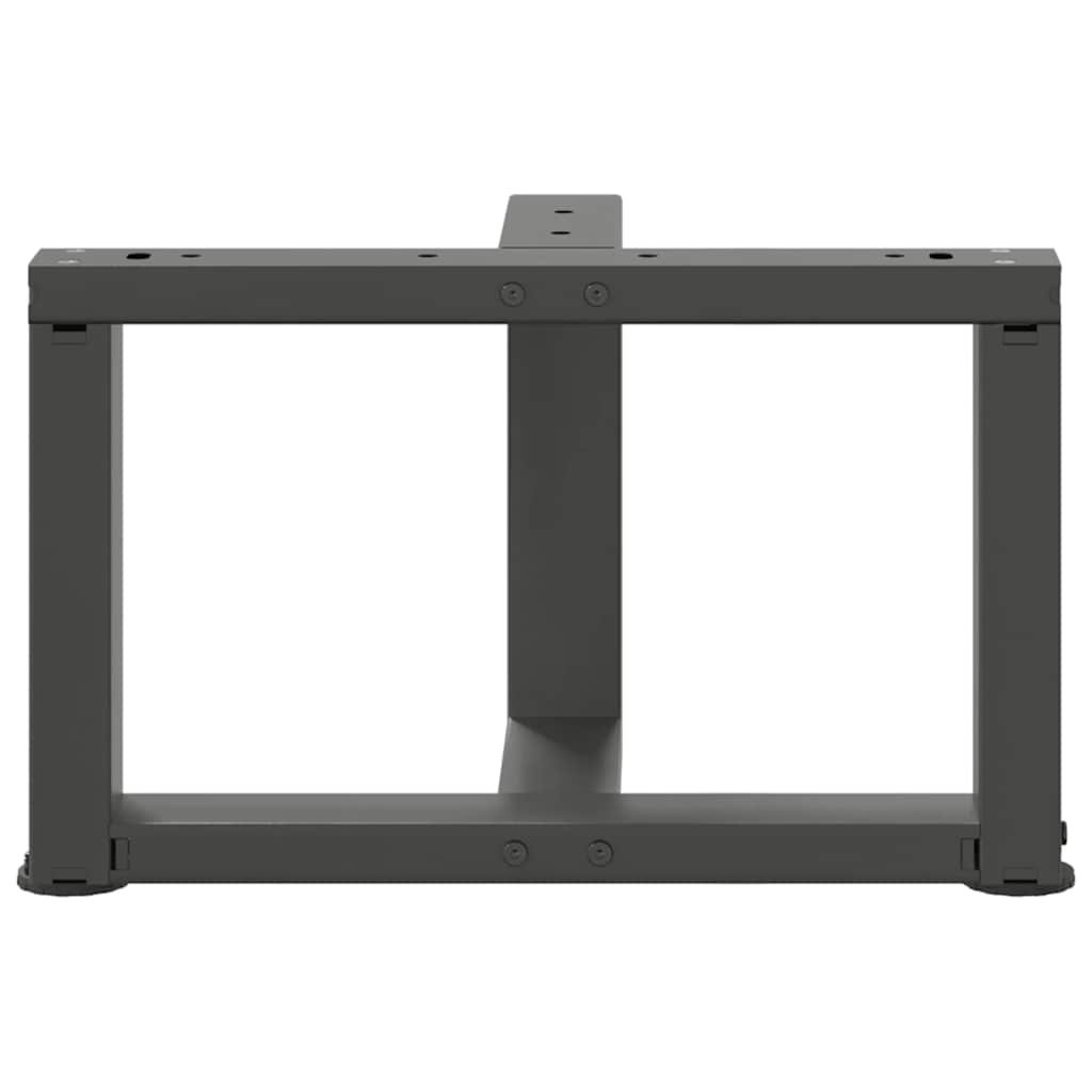 2 db antracit acél dohányzóasztal lábak t-alakú 50x25x(30-31)cm