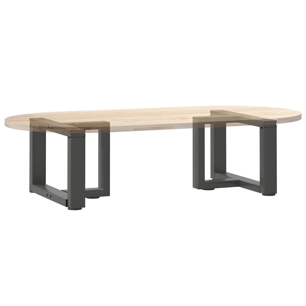 2 db antracit acél dohányzóasztal lábak t-alakú 50x25x(30-31)cm