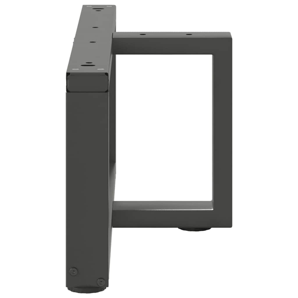 2 db antracit acél dohányzóasztal lábak t-alakú 60x25x(30-31)cm