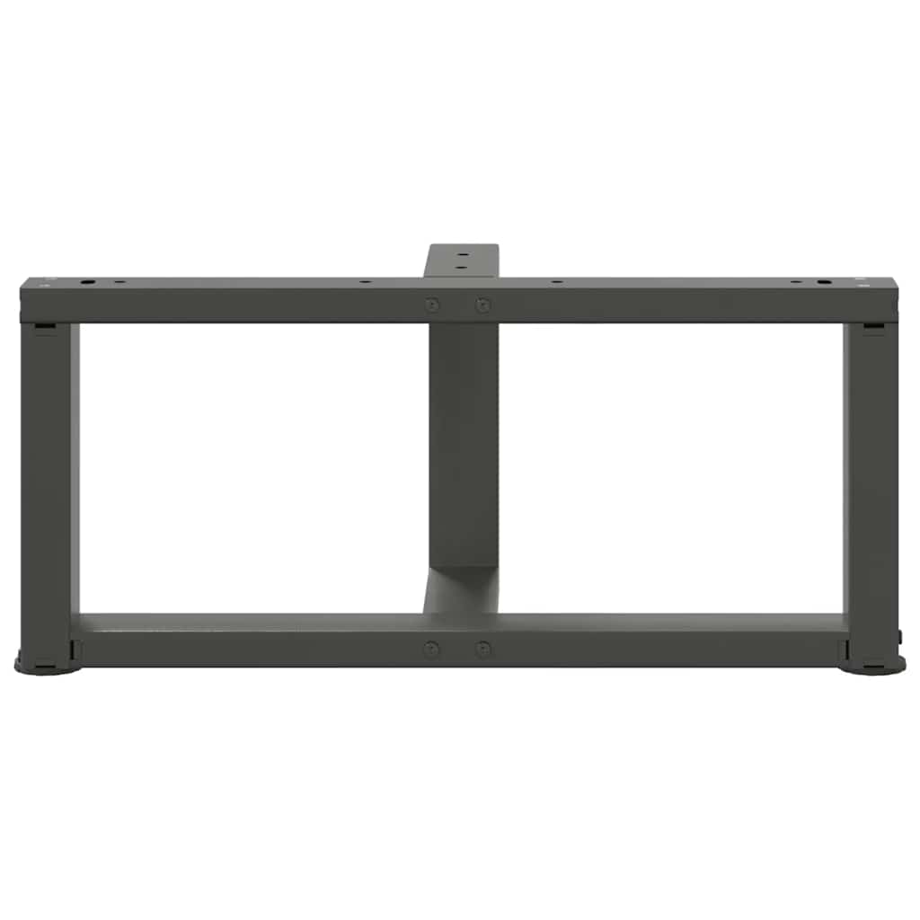 2 db antracit acél dohányzóasztal lábak t-alakú 60x25x(30-31)cm