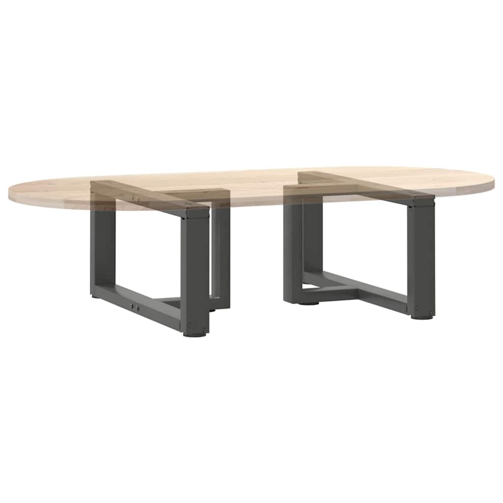 2 db antracit acél dohányzóasztal lábak t-alakú 60x25x(30-31)cm