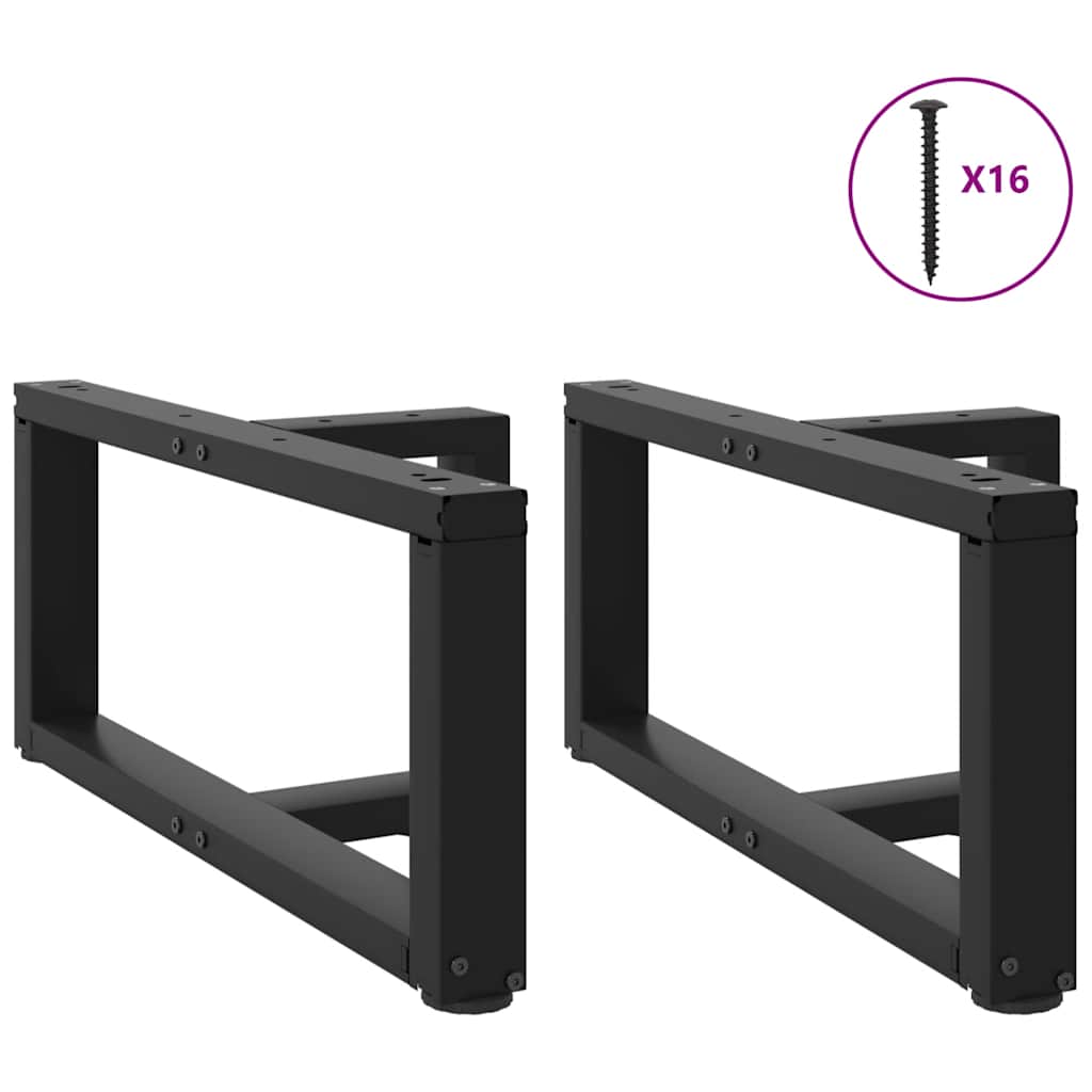 2 db fekete acél dohányzóasztal lábak t-alakú 60x25x(30-31) cm
