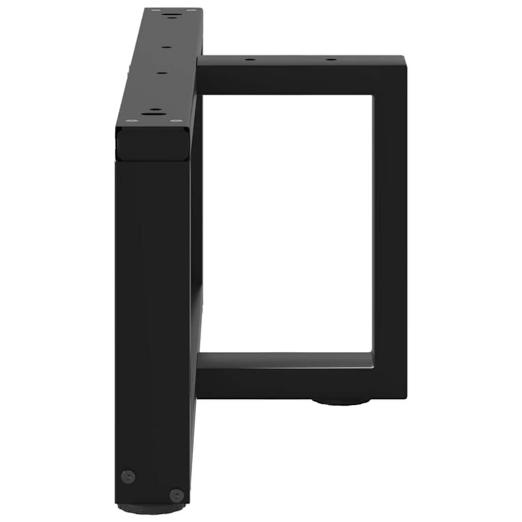 2 db fekete acél dohányzóasztal lábak t-alakú 60x25x(30-31) cm