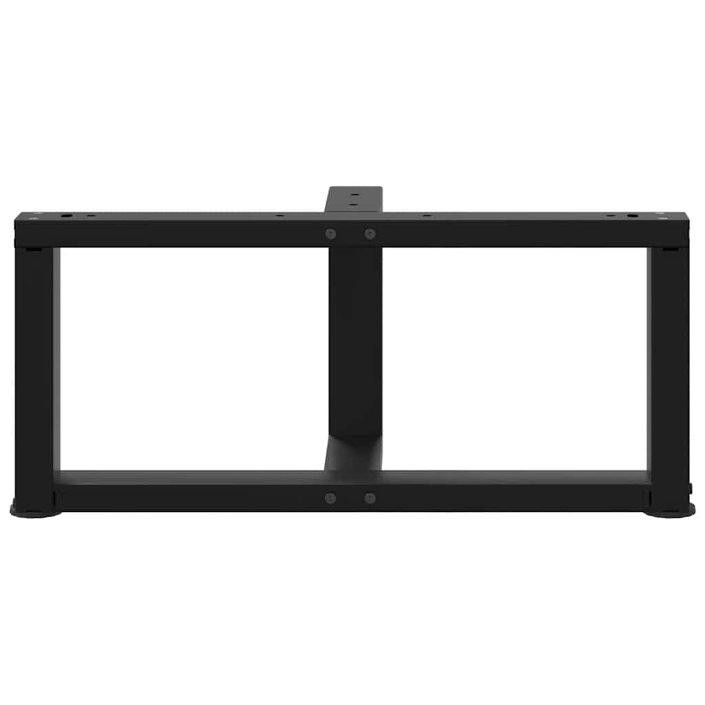 2 db fekete acél dohányzóasztal lábak t-alakú 60x25x(30-31) cm