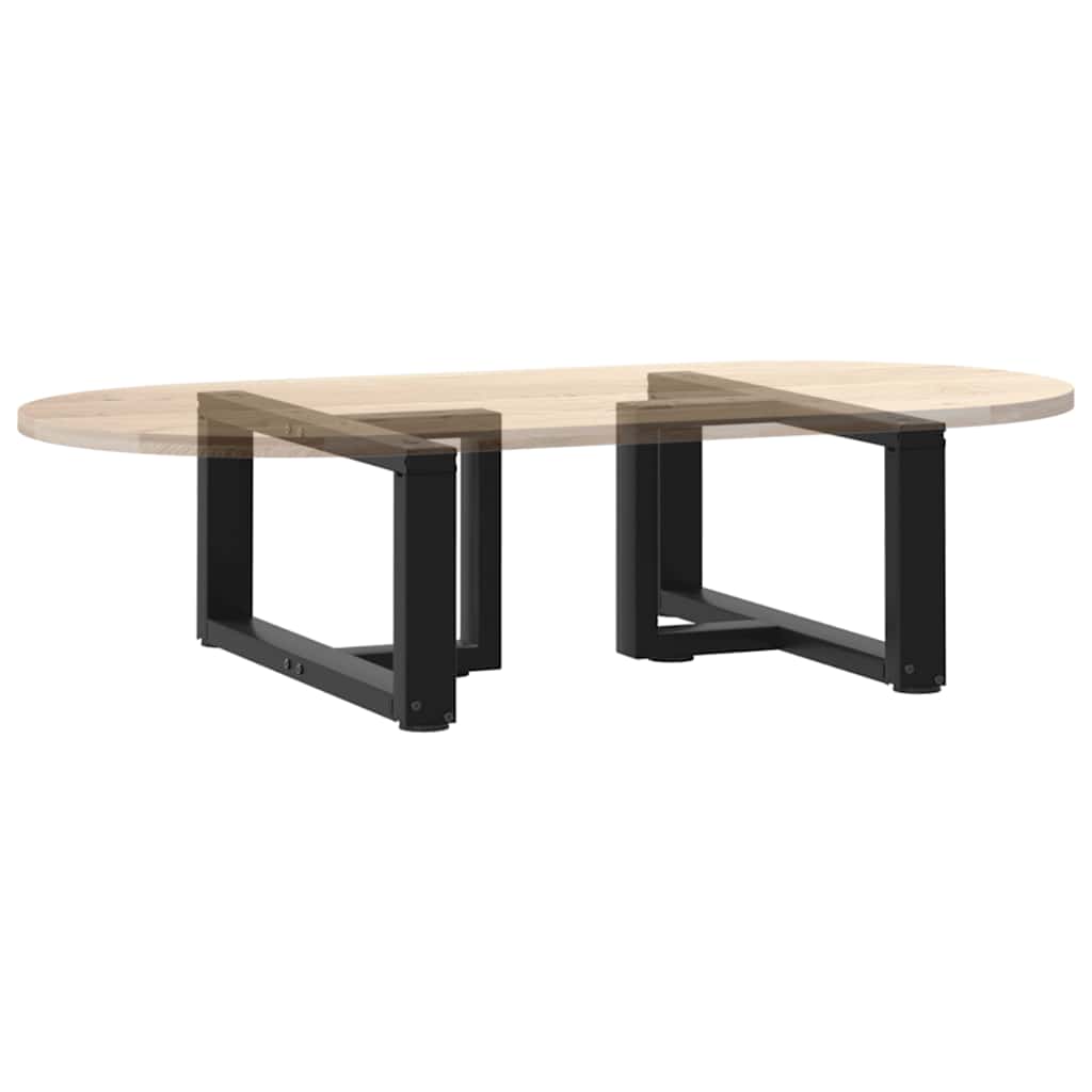 2 db fekete acél dohányzóasztal lábak t-alakú 60x25x(30-31) cm
