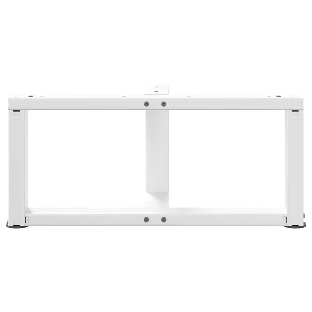 2 db fehér acél dohányzóasztal lábak t-alakú 70x25x(30-31) cm