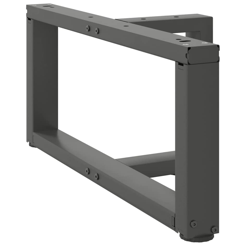 2 db antracit acél dohányzóasztal lábak t-alakú 70x25x(30-31)cm