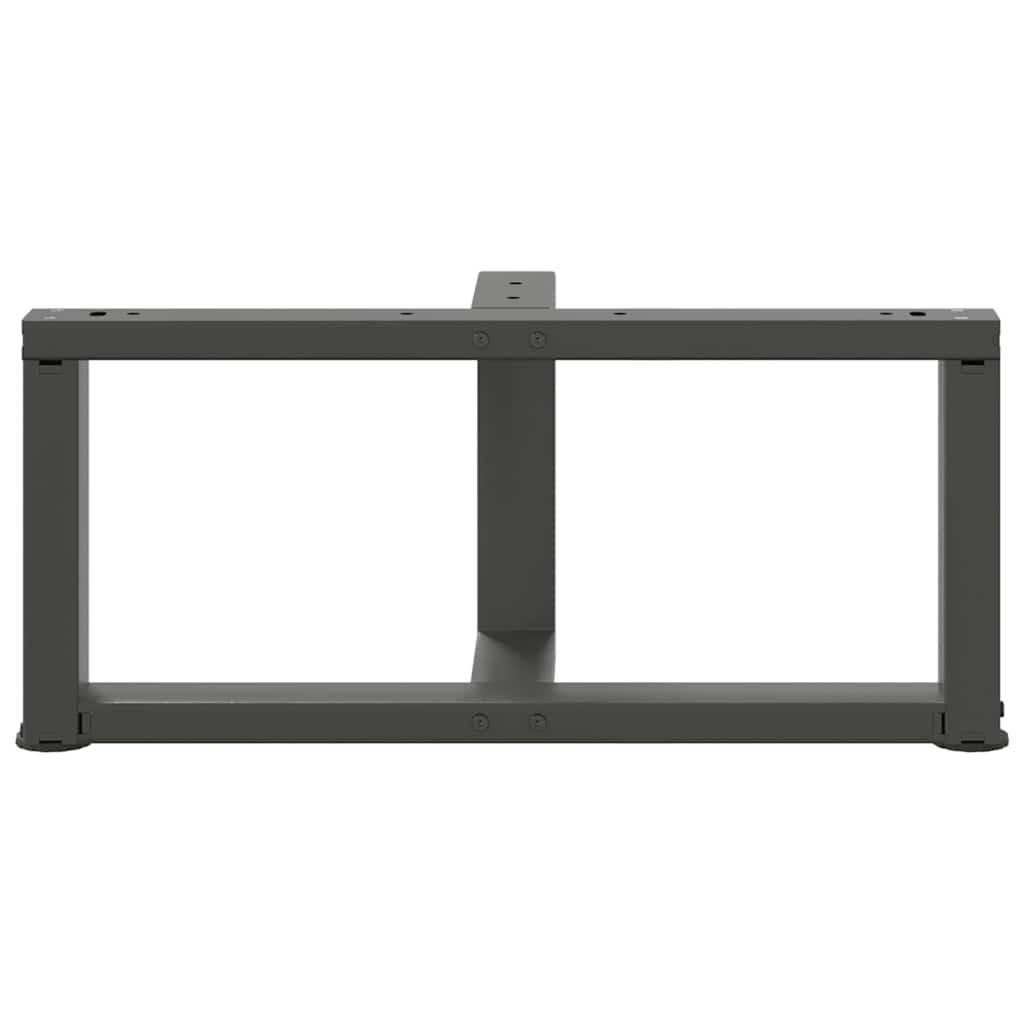 2 db antracit acél dohányzóasztal lábak t-alakú 70x25x(30-31)cm
