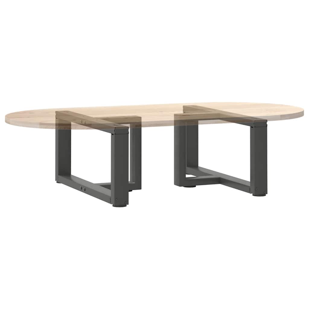 2 db antracit acél dohányzóasztal lábak t-alakú 70x25x(30-31)cm