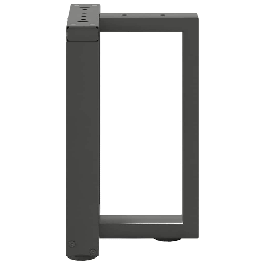 2 db antracit acél dohányzóasztal lábak t-alakú 28x25x(42-43)cm