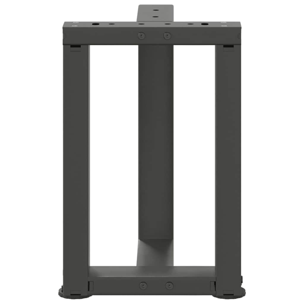 2 db antracit acél dohányzóasztal lábak t-alakú 28x25x(42-43)cm
