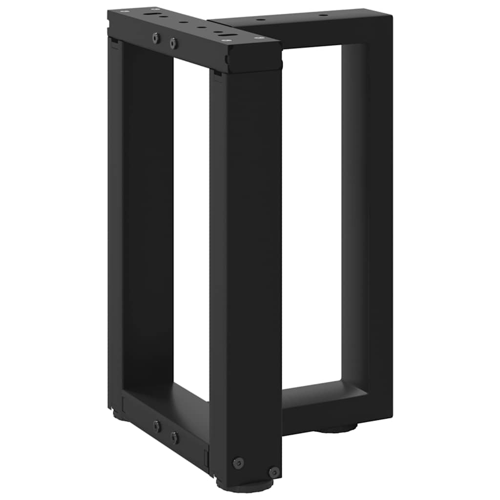 2 db fekete acél dohányzóasztal lábak t-alakú 38x25x(42-43) cm