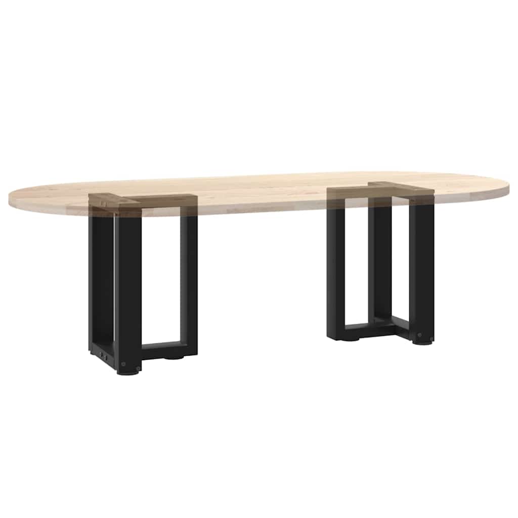 2 db fekete acél dohányzóasztal lábak t-alakú 38x25x(42-43) cm