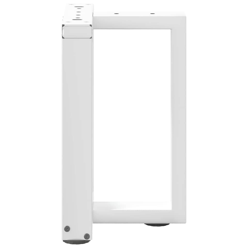 2 db fehér acél dohányzóasztal lábak t-alakú 38x25x(42-43) cm