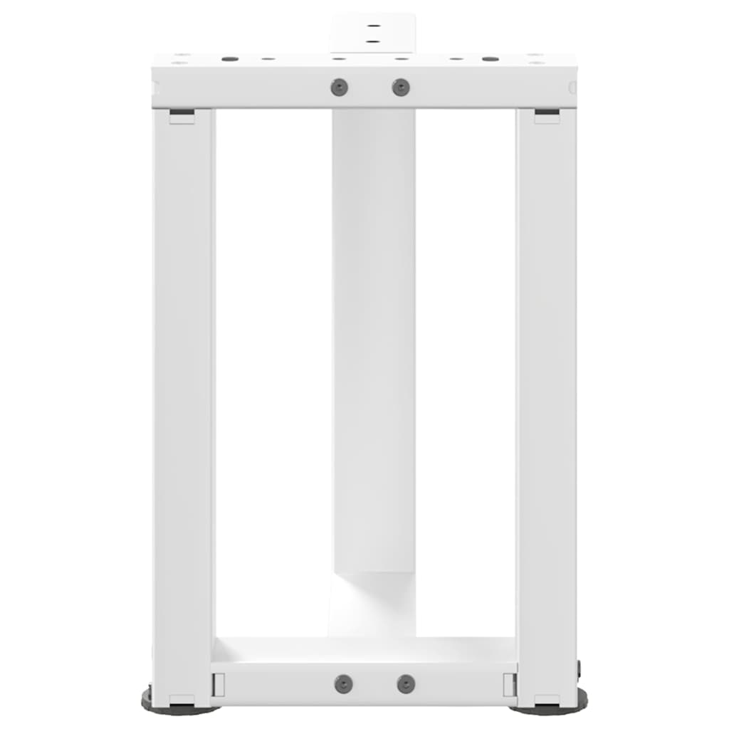 2 db fehér acél dohányzóasztal lábak t-alakú 38x25x(42-43) cm