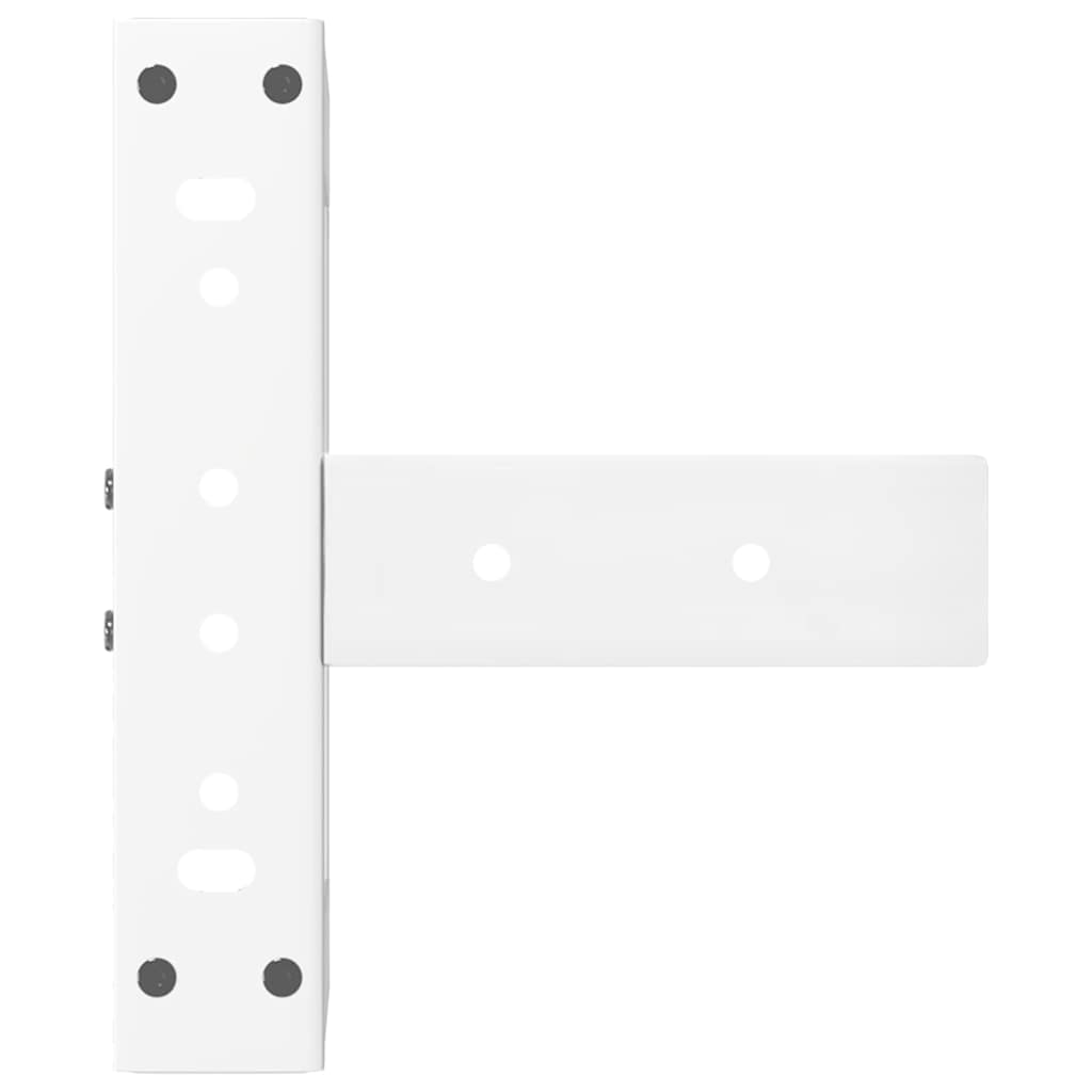 2 db fehér acél dohányzóasztal lábak t-alakú 38x25x(42-43) cm