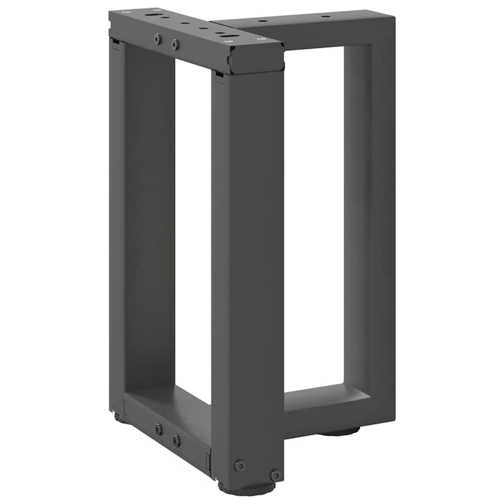 2 db antracit acél dohányzóasztal lábak t-alakú 38x25x(42-43)cm