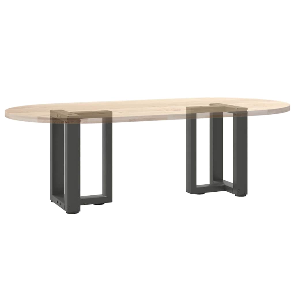 2 db antracit acél dohányzóasztal lábak t-alakú 38x25x(42-43)cm